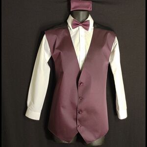 MEN'S LARR BRIO 3 PIECE FORMAL VEST & TIE SET 5XL